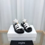 Celine Clea Triomphe Gladiator Chunky Sandal In Calfskin Optic White 343593617C01Op - Image 2