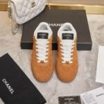 Chanel Sneaker Suede Goatskin Suede Khaki - Image 4
