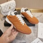 Chanel Sneaker Suede Goatskin Suede Khaki - Image 5