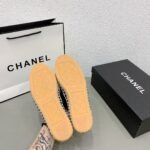 Chanel Cc Espadrilles Slip On White Black - Image 2