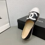 Chanel Cc Espadrilles Slip On White Black - Image 5