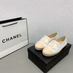 Chanel Cc Espadrilles Slip On White Beige - Image 10