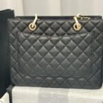 Perfect Match: Chanel Grand Shopping Tote Black 33cm X Chanel Classic Long Flap Wallet Black 19cm - Image 4