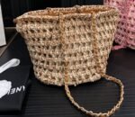 Chanel Straw Shoulder Bags Beige 27Cm - Image 2