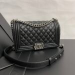 Chanel Boy Medium Handbag Black 25cm - Image 3