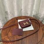Hermès Constance Slim Wallet Evercolor Rouge 10cm H082501CCBE - Image 2