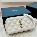 Saint Laurent Mini Becky Double Zip Bag White 20Cm - Image 2
