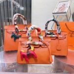 Hermes Birkin Togo Handbag Orange 35cm - Image 2