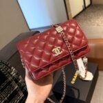 Chanel Wallet On Chain With Diamond Burgundy 20cm AP4299 B18216 NZV44 - Image 2