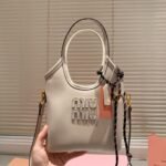 Miumiu Ivy Leather Bag Chalk White 20Cm 5Ba281 2Crw F0K74 V Oln - Image 2