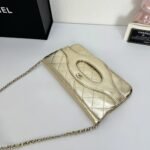 Chanel Small 31 Metallic Crumpled Pouch Bag Gold 24cm - Image 3