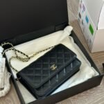 Chanel Wallet On Chain Quilted Black 19cm - Image 2