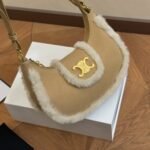 Celine Medium Ava Triomphe Bag In Natural 24cm 114493FYC 02VG - Image 2