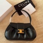 Celine Medium Polly Bag In Supple Black 31Cm 115633Fdu 38No - Image 2