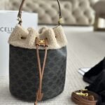 Celine Clara Bag In Triomphe Natural 20cm 116882GH3 03TV - Image 6