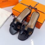 Hermes Slippers Flat Oran Black H021056Z - Image 2