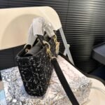 Dior Medium Lady D Joy Bag Tweed Black 26cm - Image 2