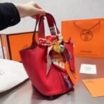 Hermes Picotin Lock 18 Bag Red With Silver 18Cm - Image 2