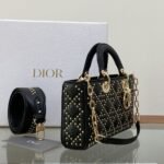 Dior Medium D Joy Bag Eyelet Black 26cm M0540ONGU M911 - Image 2
