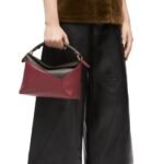 Loewe Small Puzzle Bag Chocolate And Burgundy 24cm A510P60X44 3875 - Image 3