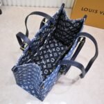 Louis Vuitton Onthego Tote Bag Denim Blue 35cm M59608 - Image 3