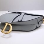 Dior Saddle Bag Grained Calfskin Cloud Gray 25cm M0455CBAA M51G - Image 3