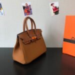 Hermes Birkin Touch Togo Handbag Brown 25cm - Image 3