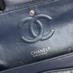Chanel Classic Double Flap Bag Dark Blue 25cm - Image 3