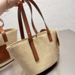 Loewe Small Elephant Basket Bag Natural And Tan 25cm A546T37X01 2435 - Image 3