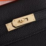 Hermes Kelly Togo Handbag Black 25cm - Image 3