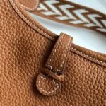 Hermes Mini Evelyne Bag Dark Brown 17cm - Image 3