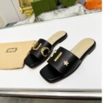 Gucci Women’s Logo Embellished Slide Sandals Black - Image 4