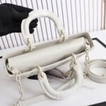 Dior Medium D Joy Bag Diamond Motif White 26cm M0540INEA M030 - Image 3