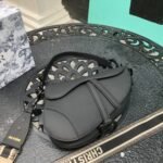 Dior Mini Saddle Bag Ultramatte Black 25cm M0455SLLO M911 - Image 3