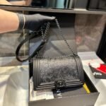 Chanel Medium Cordoba Boy Bag Black 25cm - Image 4