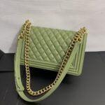 Chanel Medium Boy Bag Olive 25cm - Image 4