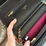 Chanel Wallet On Chain Caviar Quilted Black 19cm - Image 4