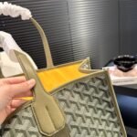 Goyard Villette Jacquard Tote Bags Khaki Green 44cm - Image 4