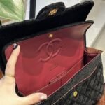 Chanel Medium Classic Double Flap Bag Suede Black 24cm - Image 4