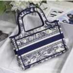 Dior Mini Dior Book Tote Blue Toile de Jouy Embroidery 23cm - Image 4