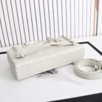 Dior Medium D Joy Bag Diamond Motif White 26cm M0540INEA M030 - Image 4
