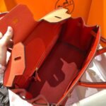 Hermes Birkin 25 Bag Togo Flame Orange 25cm - Image 5