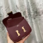 Hermès Constance Slim Wallet Evercolor Rouge 10cm H082501CCBE - Image 5