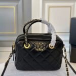 Chanel 25C Chain Handle Bowling Bag Black 18Cm - Image 2