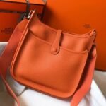 Hermes Clemence Evelyne Pm Orange Feu 29cm - Image 3