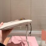 Miumiu Ivy Leather Bag Chalk White 20Cm 5Ba281 2Crw F0K74 V Oln - Image 5