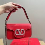 Valentino Locò Small Shoulder Bag In Red - Image 4