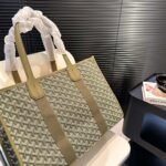 Goyard Villette Jacquard Tote Bags Khaki Green 44cm - Image 5
