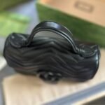 Gucci Gg Marmont Mini Top Handle Bag Black And Black 22Cm 702563 Dtdfv 1000 - Image 3