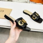 Gucci Women’s Logo Embellished Slide Sandals Black - Image 5